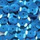 Sequins, blue, Diameter 8mm, 550 pieces, 10g, Faceted Discs, Sequins are shiny, [CZP267]