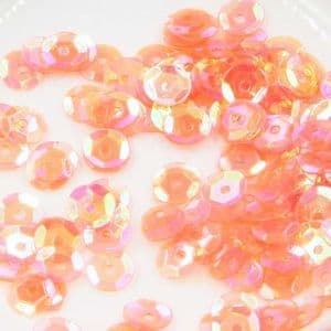 Sequins, Brick red, Diameter 6mm, 400 pieces, 5g, Faceted Discs, Sequins are shiny, [CZP494]