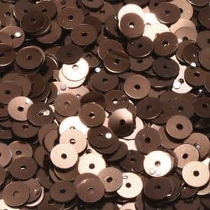 Sequins, brown, Diameter 5mm, 860 pieces, 5g, Disc shape, Sequins are NOT shiny, [CZP355]