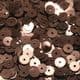 Sequins, brown, Diameter 5mm, 860 pieces, 5g, Disc shape, Sequins are NOT shiny, [CZP355]
