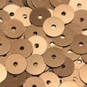 Sequins, brown, Diameter 6mm, 1050 pieces, 10g, Disc shape, Sequins are NOT shiny, [CZP231]