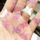 Sequins, Clear colour, 12mm x 17mm, 116 pieces, 5g, Butterfly shape, Sequins are shiny, [CZP612]