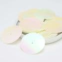 Sequins, Cream colour, Diameter 35mm, 50 pieces, 20g, Disc shape, Sequins are shiny, [CZP459]