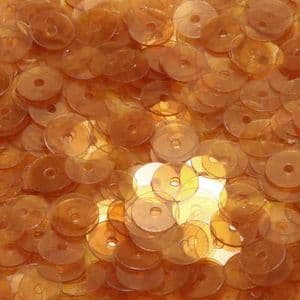 Sequins, Dark orange, Diameter 6mm, 520 pieces, 5g, Disc shape, Sequins are NOT shiny, [CZP282]