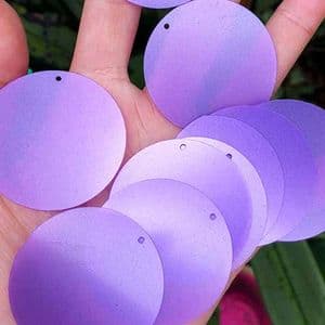 Sequins, Dark purple, Diameter 40mm, 22 pieces, 10g, Disc shape, Sequins are NOT shiny, [CZP568]