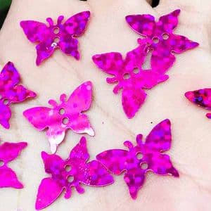 Sequins, Dark red, 12mm x 17mm, 78 pieces, 3g, Butterfly shape, Sequins are shiny, [CZP614]