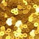 Sequins, Gold colour, Diameter 5mm, 860 pieces, 5g, Disc shape, Sequins are shiny, [CZP336]