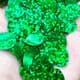 Sequins, green, 9mm x 13mm, 145 pieces, 5g, Oval, Sequins are shiny, [CZP631]