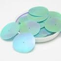 Sequins, green, Diameter 35mm, 50 pieces, 20g, Disc shape, Sequins are shiny, [CZP466]