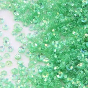 Sequins, green, Diameter 3mm, 1780 pieces, 5g, Faceted Discs, Sequins are shiny, [CZP545]