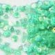 Sequins, green, Diameter 5mm, 650 pieces, 5g, Faceted Discs, Sequins are shiny, [CZP505]
