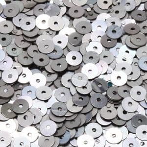 Sequins, grey, Diameter 5mm, 860 pieces, 5g, Disc shape, Sequins are shiny, [CZP359]