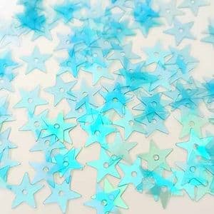 Sequins, Light blue, 10mm, 320 pieces [approximate], 5g, Star shape, Sequins are shiny, [CZP767]