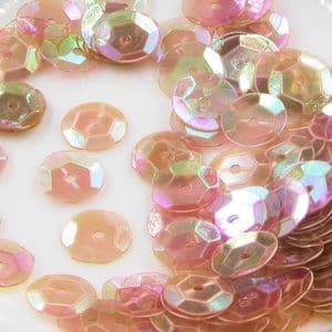 Sequins, Light brown, Diameter 8mm, 250 pieces, 5g, Faceted Discs, Sequins are shiny, [CZP529]