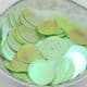 Sequins, Light green, Diameter 20mm, 160 pieces, 20g, Disc shape, Sequins are shiny, [CZP428]