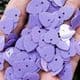Sequins, Light purple, 10mm x 10mm, 200 pieces, 5g, Heart shape, Sequins are NOT shiny, [CZP665]