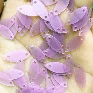 Sequins, Light purple, 6mm x 15mm, 215 pieces [approximate], 5g, Sequins are NOT shiny, [CZP692]