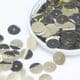 Sequins, Light Yellow, Diameter 12mm, 218 pieces, 10g, Disc shape, Sequins are shiny, [CZP458]