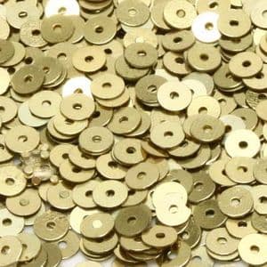 Sequins, Light Yellow, Diameter 4mm, 1680 pieces, 8g, Disc shape, Sequins are shiny, [CZP317]