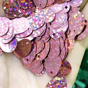 Sequins, Magenta, 9mm x 13mm, 145 pieces, 5g, Oval, Sequins are shiny, [CZP633]