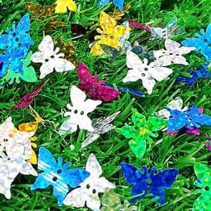 Sequins, Mixed colour, 12mm x 17mm, 118 pieces, 5g, Butterfly shape, Sequins are shiny, [CZP608]