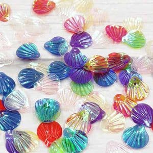 Sequins, Mixed colour, 14mm, 110 pieces [approxi.], 5g, Faceted designer shapes, are shiny, [CZP792]