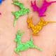 Sequins, Mixed colour, 17mm x 18mm, 150 pieces, 5g, Designer shapes, Sequins are shiny, [CZP603]