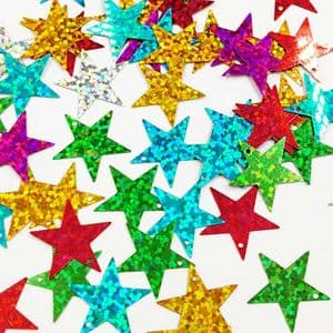 Sequins, Mixed colour, 20mm, 108 pieces [approximate], 5g, Star shape, Sequins are shiny, [CZP763]