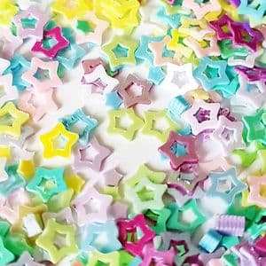 Sequins, Mixed colour, 4mm, 930 pieces [approximate], 3g, Star shape, Sequins are shiny, [CZP766]