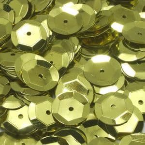 Sequins, Olive, Diameter 12mm, 130 pieces, 10g, Faceted Discs, Sequins are shiny, [CZP408]