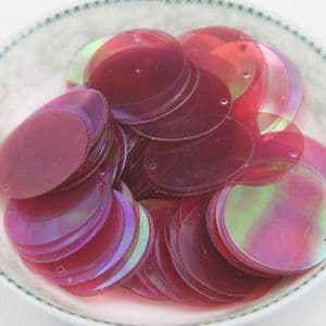 Sequins, pink, Diameter 25mm, 120 pieces, 20g, Disc shape, Sequins are shiny, [CZP437]