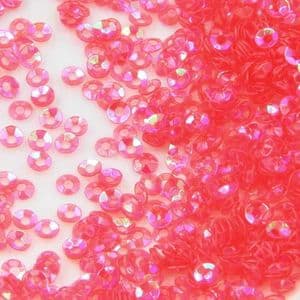 Sequins, pink, Diameter 3mm, 1780 pieces, 5g, Faceted Discs, Sequins are shiny, [CZP543]