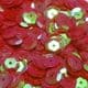 Sequins, Pinkish red, Diameter 10mm, 280 pieces, 10g, Faceted Discs, Sequins are shiny, [CZP377]