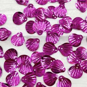 Sequins, purple, 13mm x 14mm, 110 pieces [approximate], 5g, Faceted, Sequins are shiny, [CZP782]