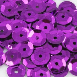 Sequins, purple, Diameter 8mm, 550 pieces, 10g, Faceted Discs, Sequins are shiny, [CZP265]