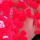 Sequins, red, 6mm x 6mm, 360 pieces, 3g, Heart shape, Sequins are NOT shiny, [CZP653]