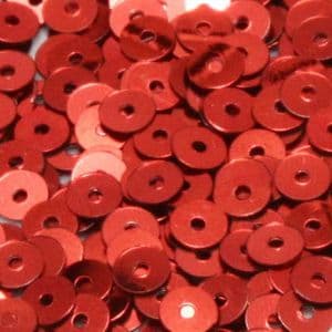 Sequins, red, Diameter 4mm, 1680 pieces, 8g, Disc shape, Sequins are NOT shiny, [CZP314]