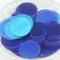 Sequins, Royal blue, Diameter 25mm, 120 pieces, 20g, Disc shape, [CZP432]