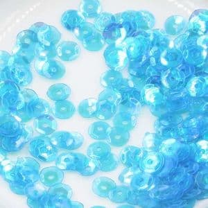 Sequins, Royal blue, Diameter 5mm, 650 pieces, 5g, Faceted Discs, [CZP514]