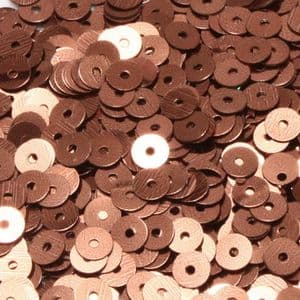 Sequins, Rust colour, Diameter 5mm, 860 pieces, 5g, Disc shape, Sequins are shiny, [CZP366]
