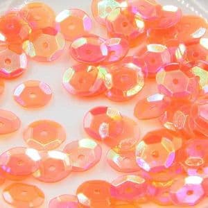 Sequins, Rust colour, Diameter 8mm, 250 pieces, 5g, Faceted Discs, Sequins are shiny, [CZP538]