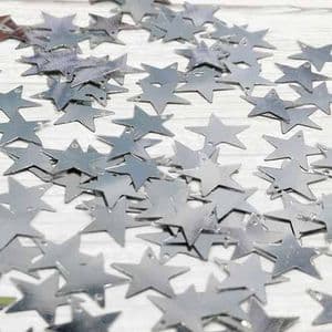 Sequins, Silver colour, 15mm, 160 pieces [approximate], 5g, Star shape, Sequins are shiny, [CZP756]