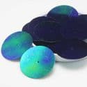 Sequins, Teal, Diameter 35mm, 50 pieces, 20g, Disc shape, Sequins are shiny, [CZP461]