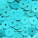 Sequins, Turquoise colour, Diameter 6mm, 1050 pieces, 10g, Disc shape, Sequins are shiny, [CZP222]