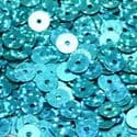 Sequins, Turquoise colour, Diameter 6mm, 520 pieces, 5g, Disc shape, Sequins are shiny, [CZP299]
