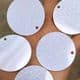 Sequins, white, Diameter 30mm, 40 pieces, 10g, Disc shape, Sequins are shiny, [CZP559]