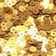 Sequins, Yellow, Diameter 5mm, 860 pieces, 5g, Disc shape, Sequins are shiny, [CZP364]