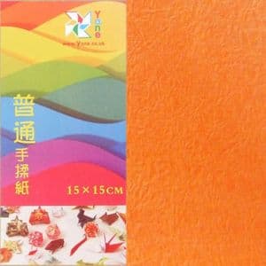 Shoyu crumpled Orange, 15cm by 15cm, 20 sheets, (KY558)