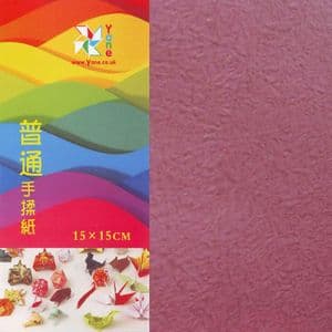 Shoyu crumpled Purple-red purple, 15cm by 15cm, 20 sheets, (KY555)