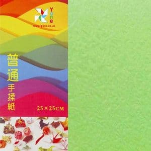 Shoyu matt origami, Bright green, 25cm x 25cm, 10 sheets, [KYZ066]